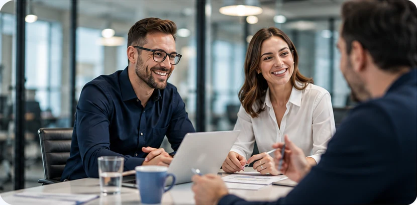 Professional recruitment consultation in a modern office
